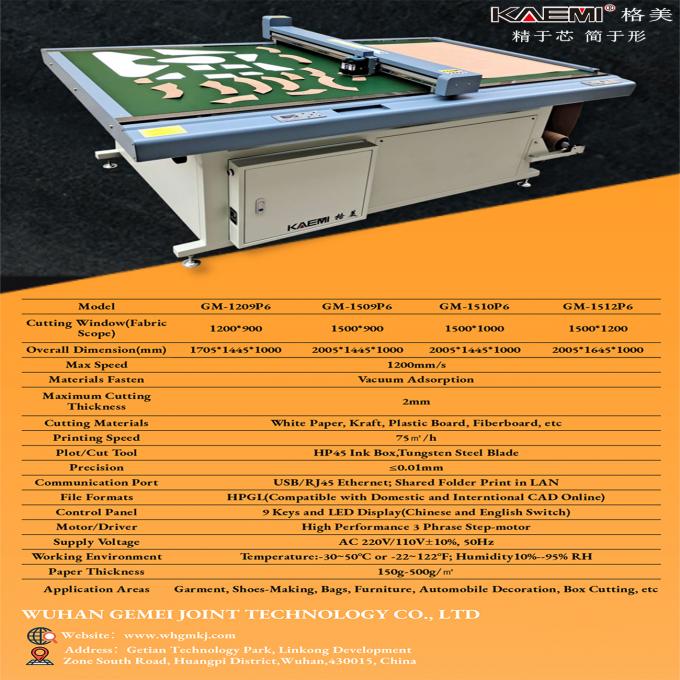 Machine à découper à jet d'encre CAD pour les sacs de chaussures 2